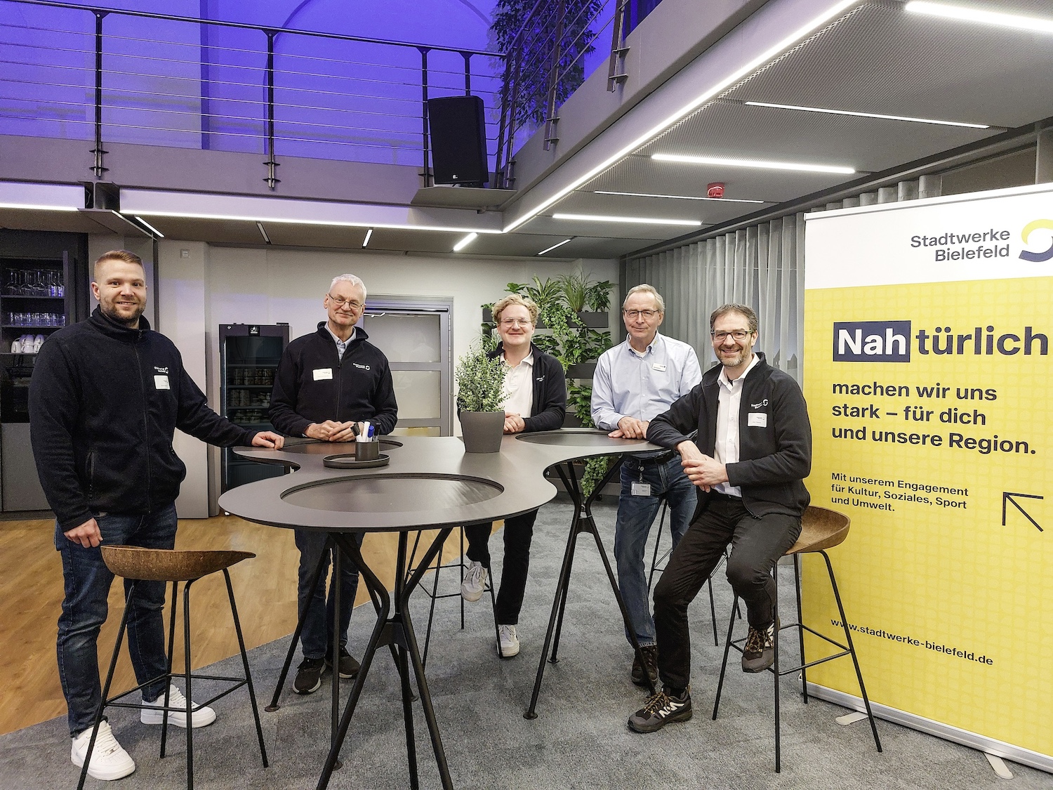 Das Werther Energieberater-Team: Christian Reker, Klaus-Peter Schulze, Niklas Ferch, Volker Rabenhorst und Volker Thesing (v. l.).